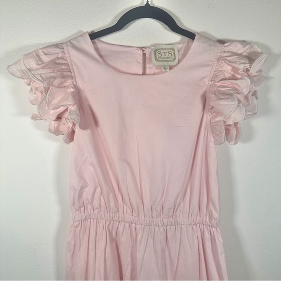 Sail To Sable Scalloped Hem Mini Dress - Pink Blush XS babyshowe preppy cotton - Picture 4 of 12